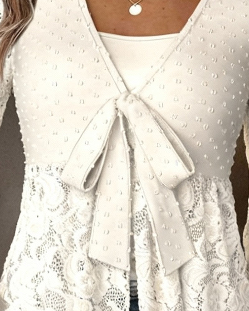 Liora™ | Women’s Solid Color Blouse with Bell Sleeves and V-Neck