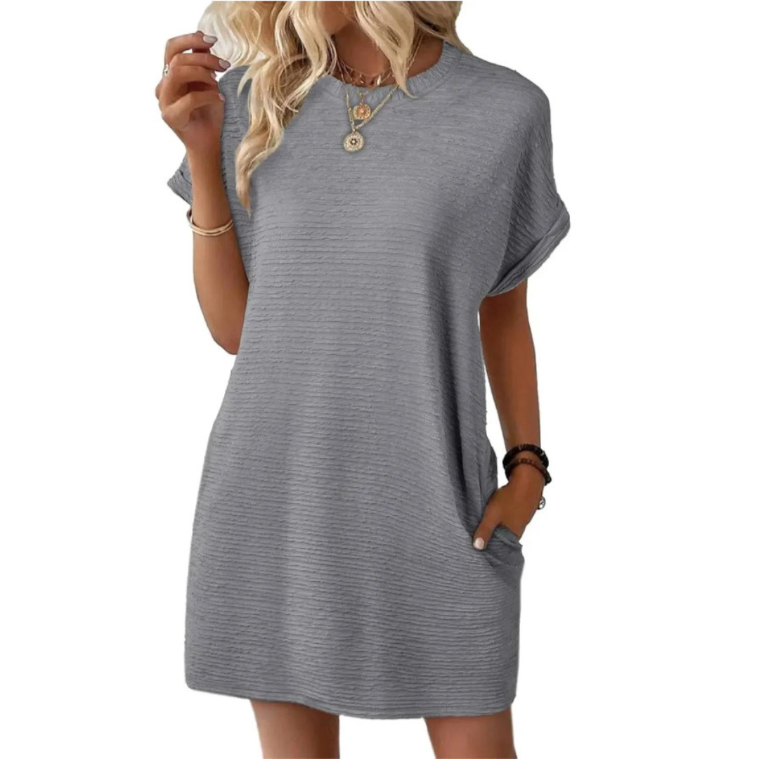VANESSA | MINIMALISTIC ROUND NECK DRESS
