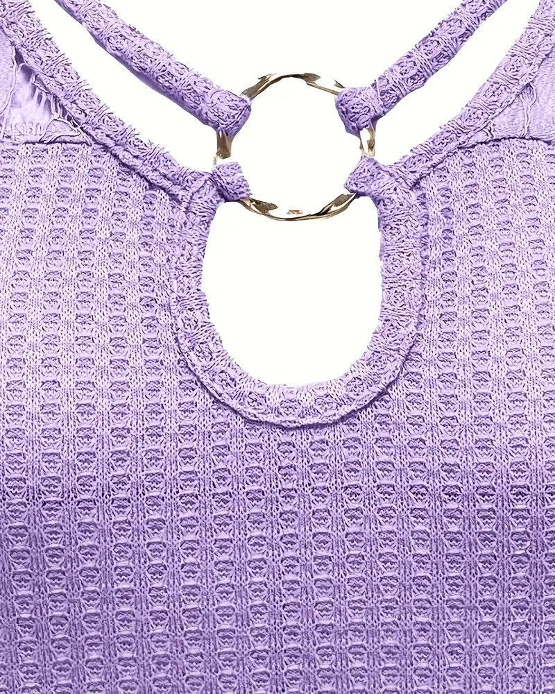 Lumi™ | Women’s Knitted T-Shirt with Lace Panel