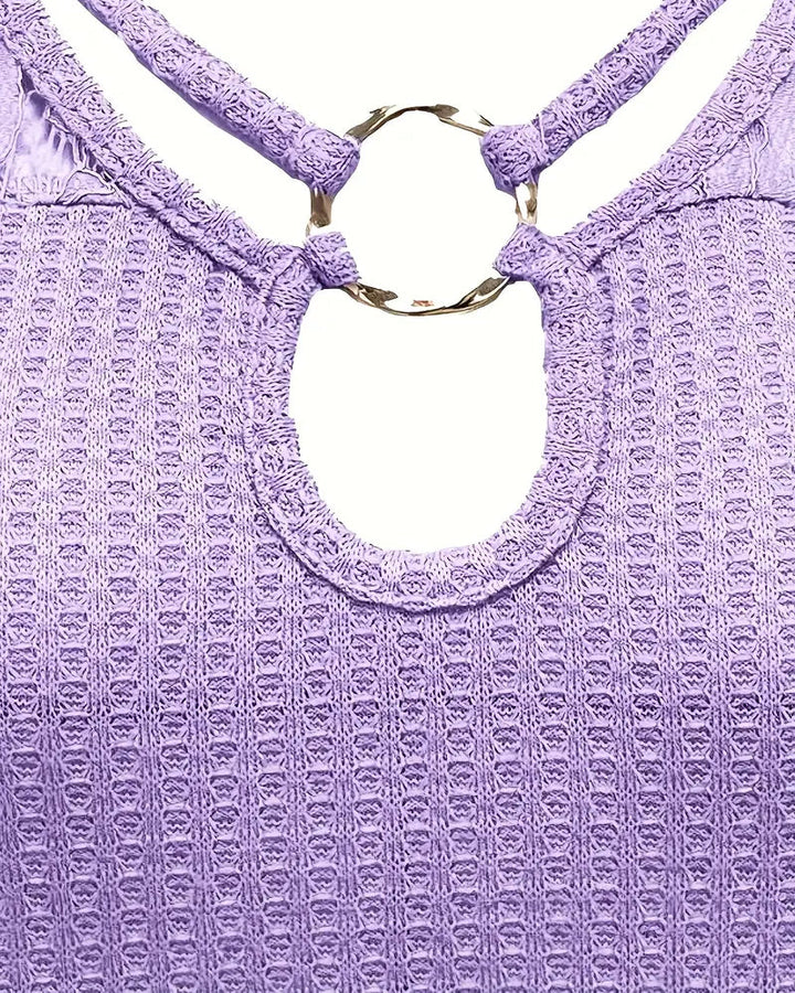 Lumi™ | Women’s Knitted T-Shirt with Lace Panel