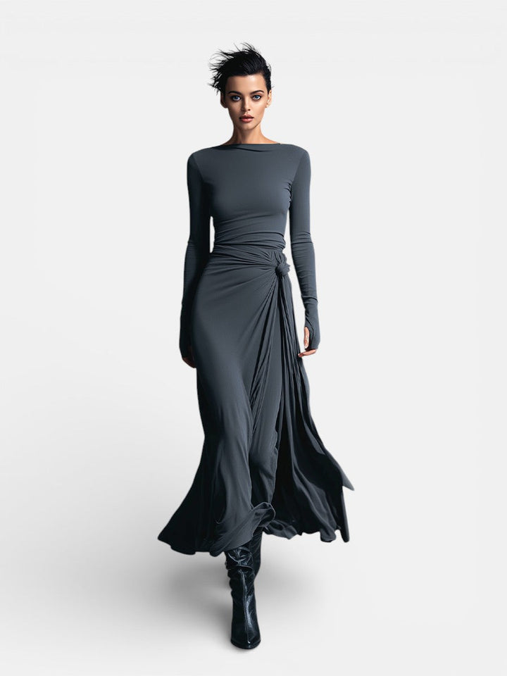 AISLING | MAXI DRESS WITH SIDE KNOT