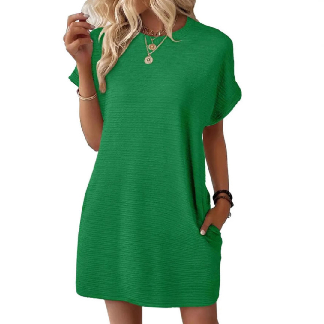 LIADAN | CASUAL MINIMALIST ROUND NECK SUMMER DRESS