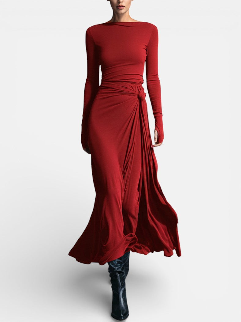 AISLING | MAXI DRESS WITH SIDE KNOT