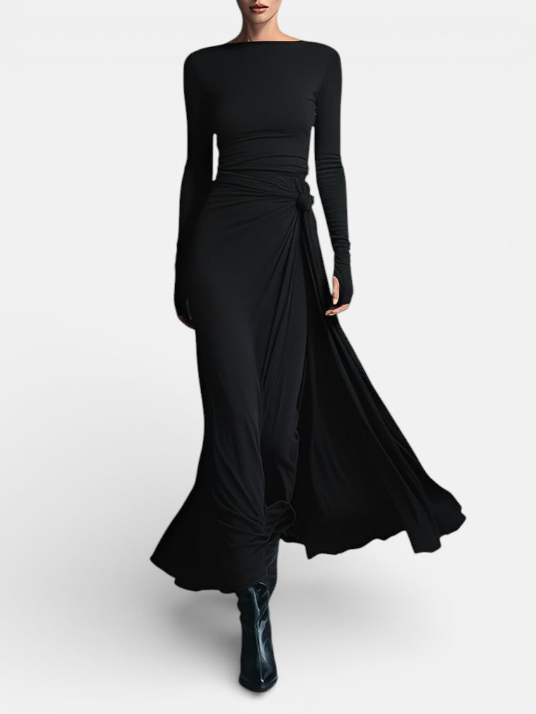 AISLING | MAXI DRESS WITH SIDE KNOT