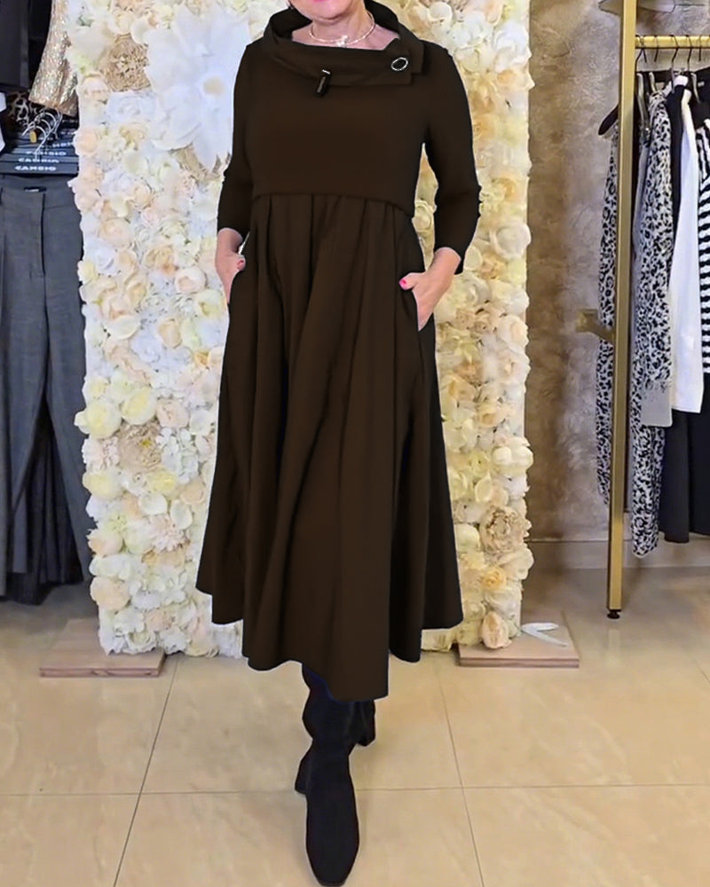 Nola™ | Women’s Bold Solid Color A-Line Street Dress