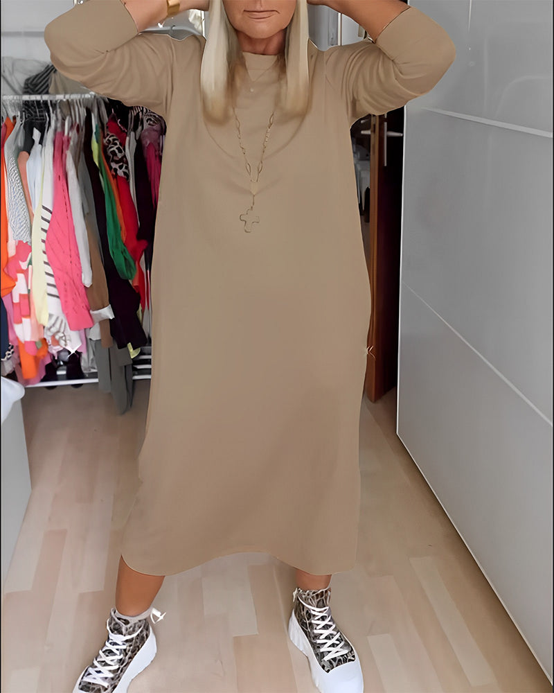 Luna™ | Women’s Relaxed Fit Dress with Round Neck