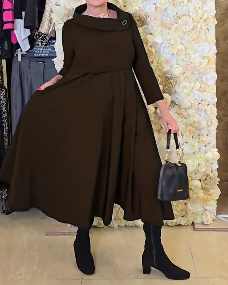 Nola™ | Women’s Bold Solid Color A-Line Street Dress