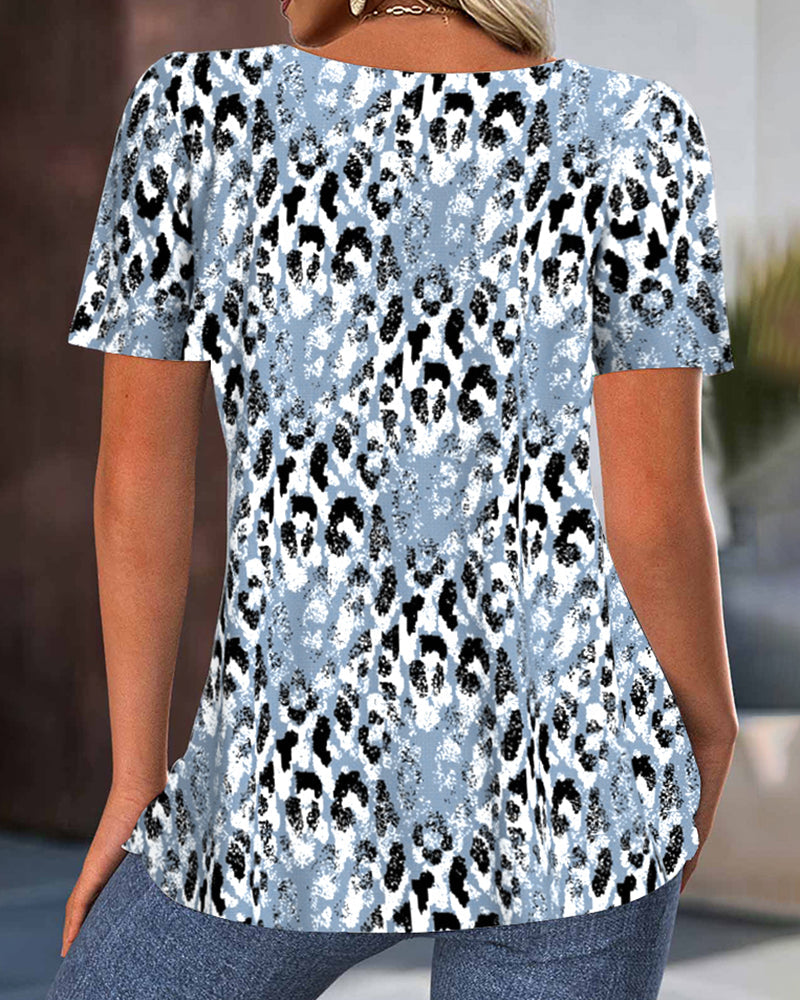 Vivi™ | Women’s Printed Round Neck Short Sleeve T-Shirt