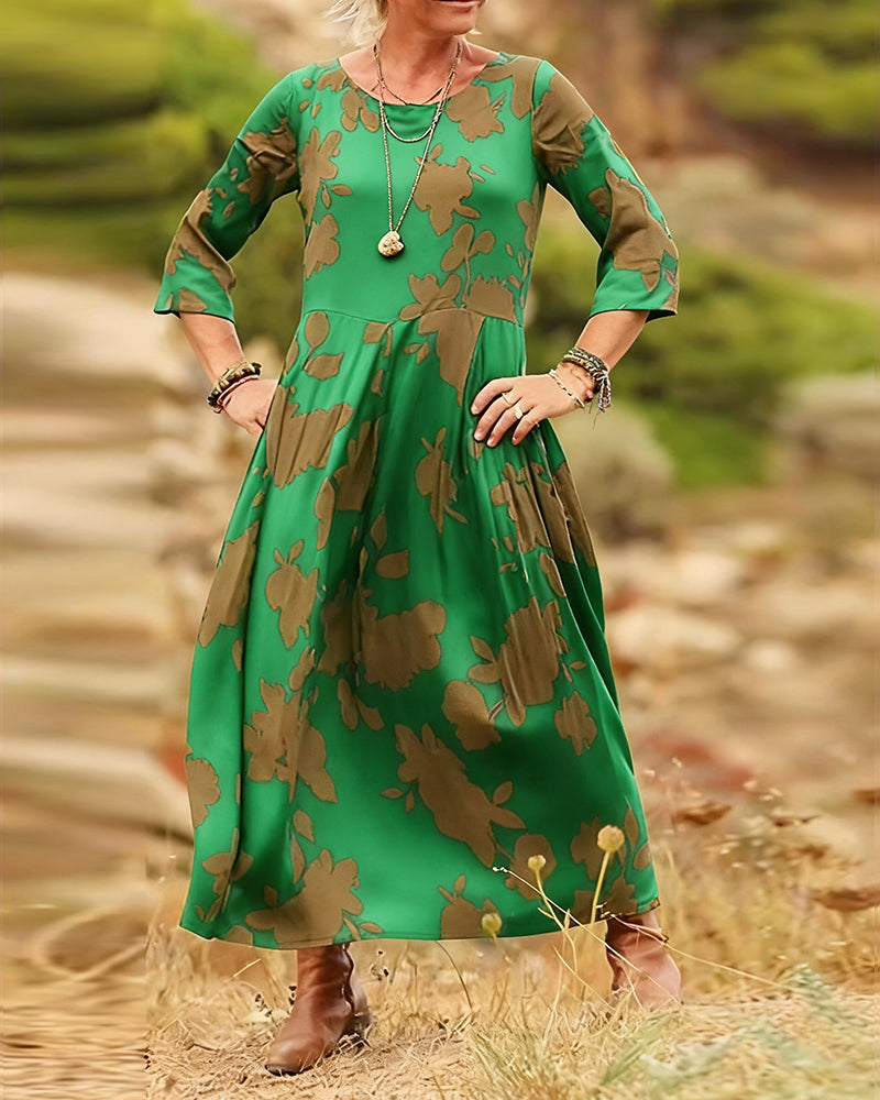 Faye™ | Women’s Dress with Retro Print