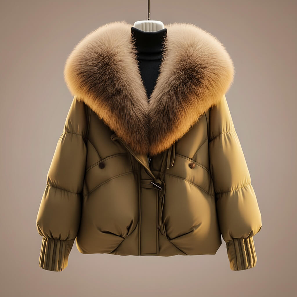 BRIANNA | FUR COLLAR PUFFER JACKET
