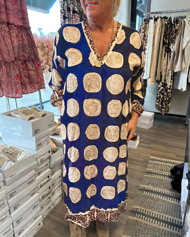 Marlowe™ | Women’s Long Sleeve Scoop Neck Printed Dress