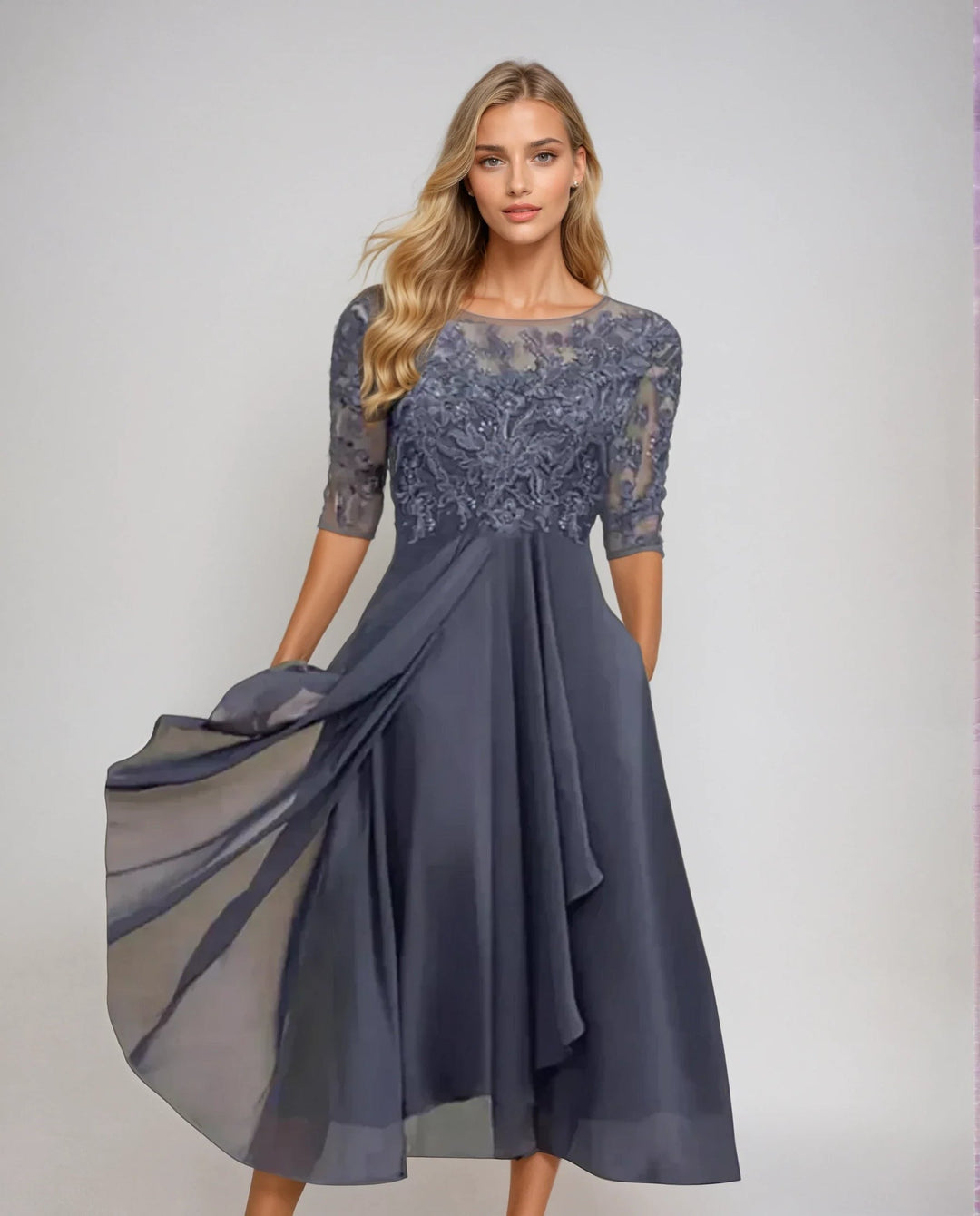 MAEVA | GRACEFUL DETAILED FLOWING DRESS