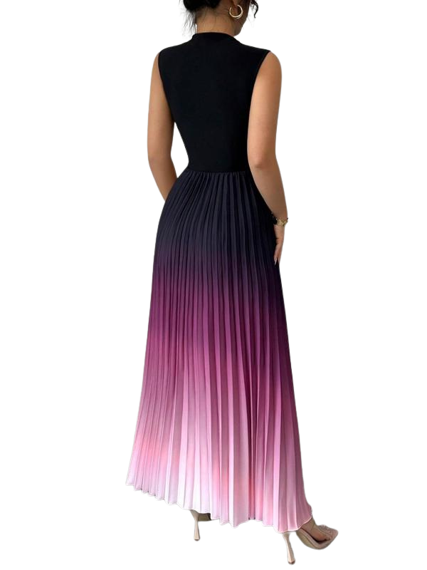 NAOISE | ELEGANT OMBRE SLEEVELESS EVENING DRESS