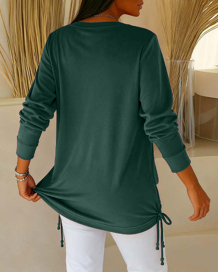 Dina™ | Women’s Contrast Sequin Top with Faux Two-Piece Look