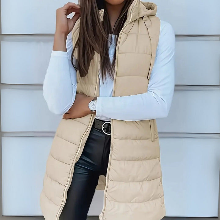 Maya | Sleeveless Hooded Puffer Vest