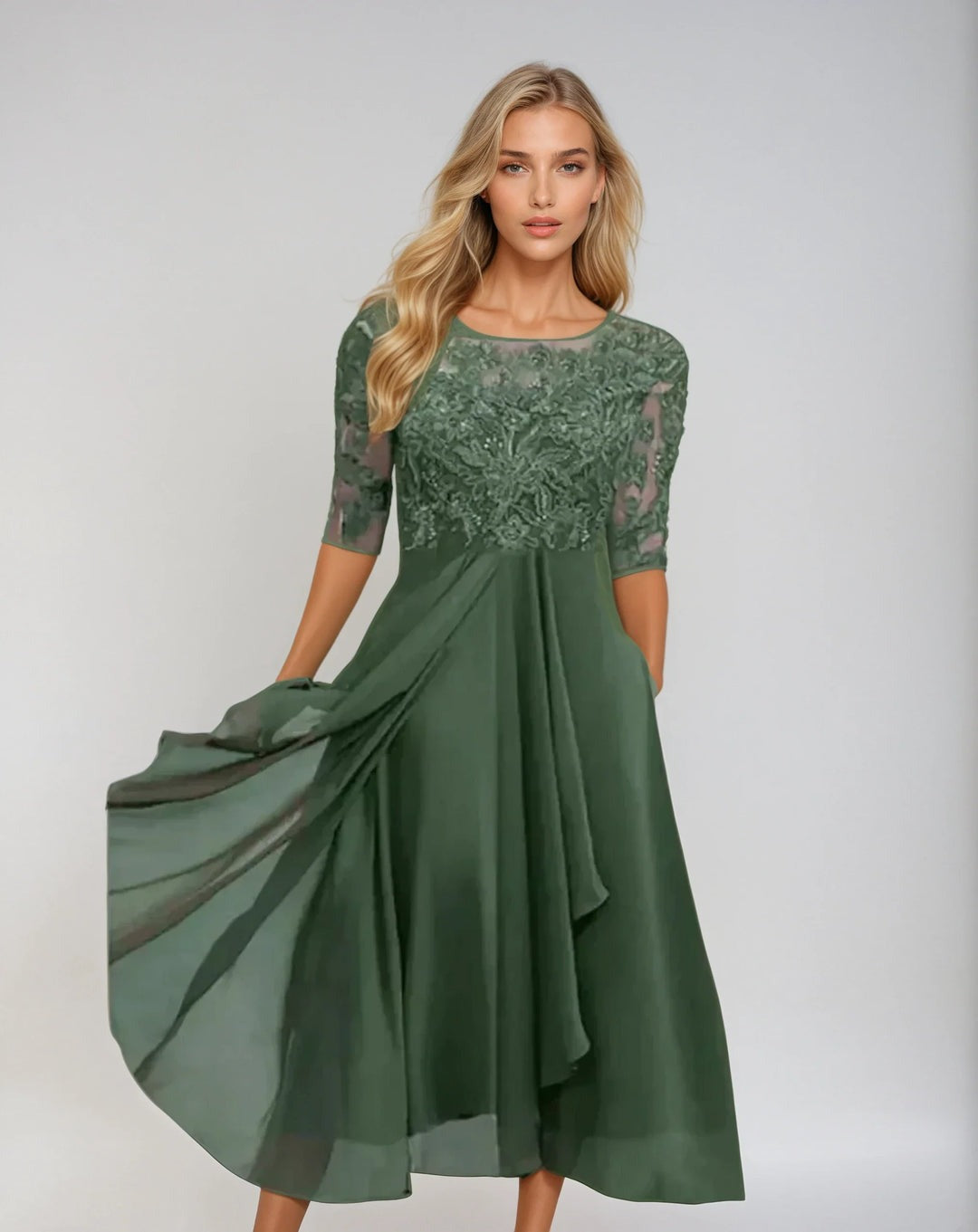MAEVA | GRACEFUL DETAILED FLOWING DRESS