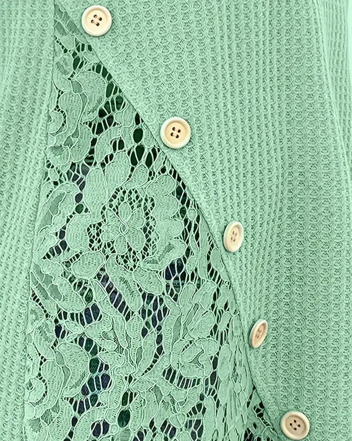 Lumi™ | Women’s Knitted T-Shirt with Lace Panel