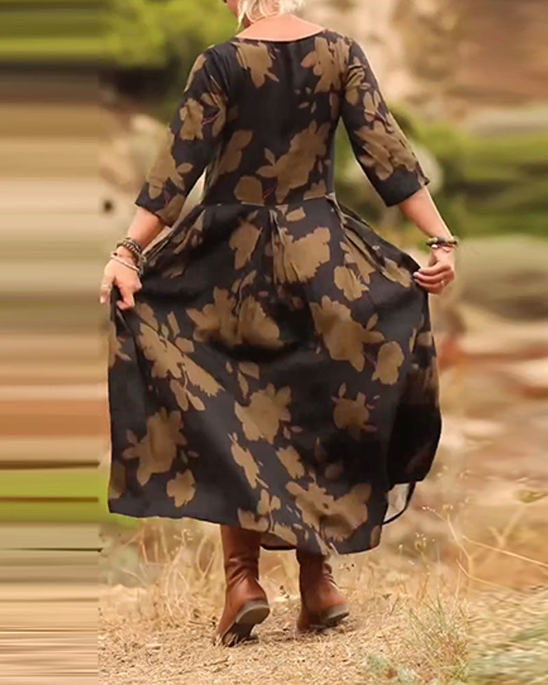 Faye™ | Women’s Dress with Retro Print