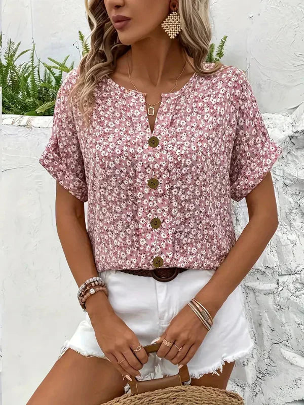 Altaira | Floral Button-Up Blouse