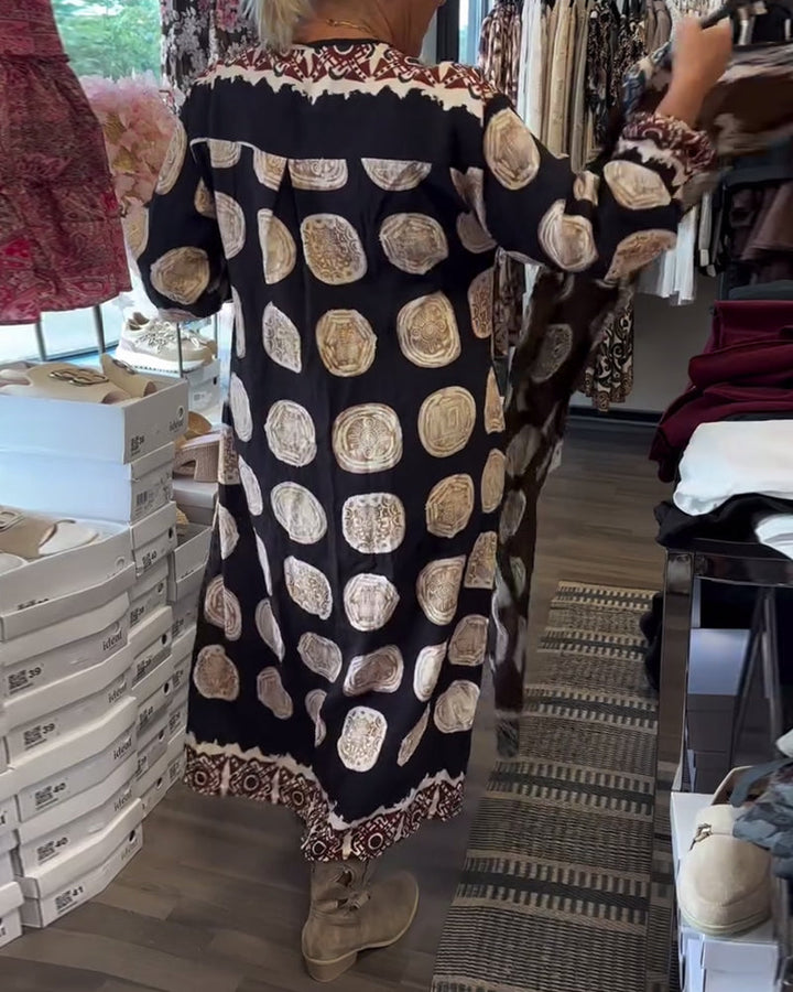 Marlowe™ | Women’s Long Sleeve Scoop Neck Printed Dress