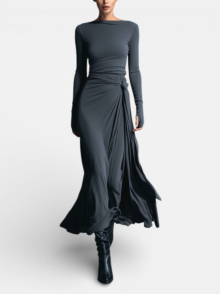 AISLING | MAXI DRESS WITH SIDE KNOT