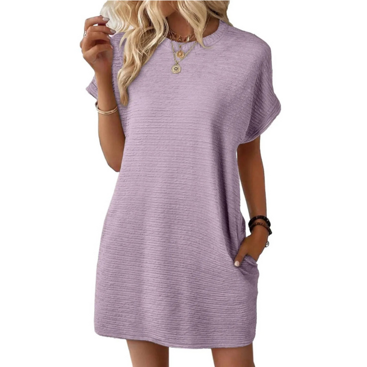 VANESSA | MINIMALISTIC ROUND NECK DRESS