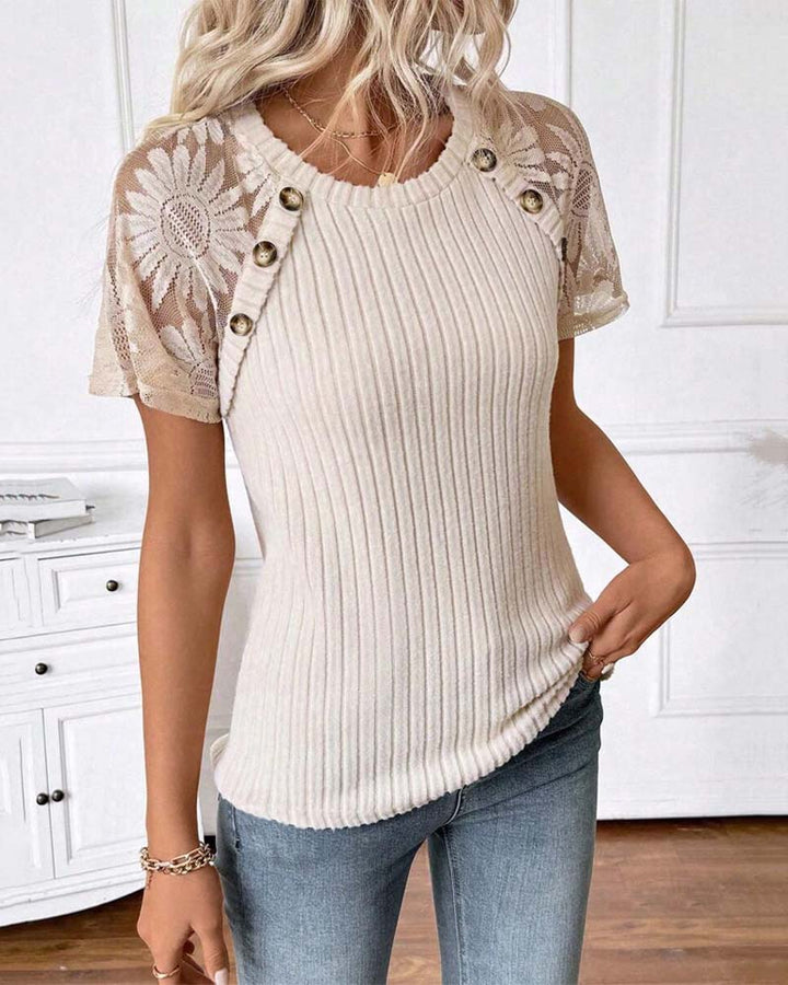 Ina™ | Women’s Solid Color Raglan Sleeve Crew Neck T-Shirt