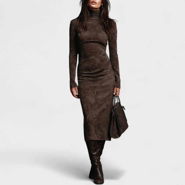 ESTHER | ELEGANT SUEDE-STYLE DRESS