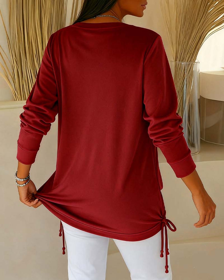 Dina™ | Women’s Contrast Sequin Top with Faux Two-Piece Look