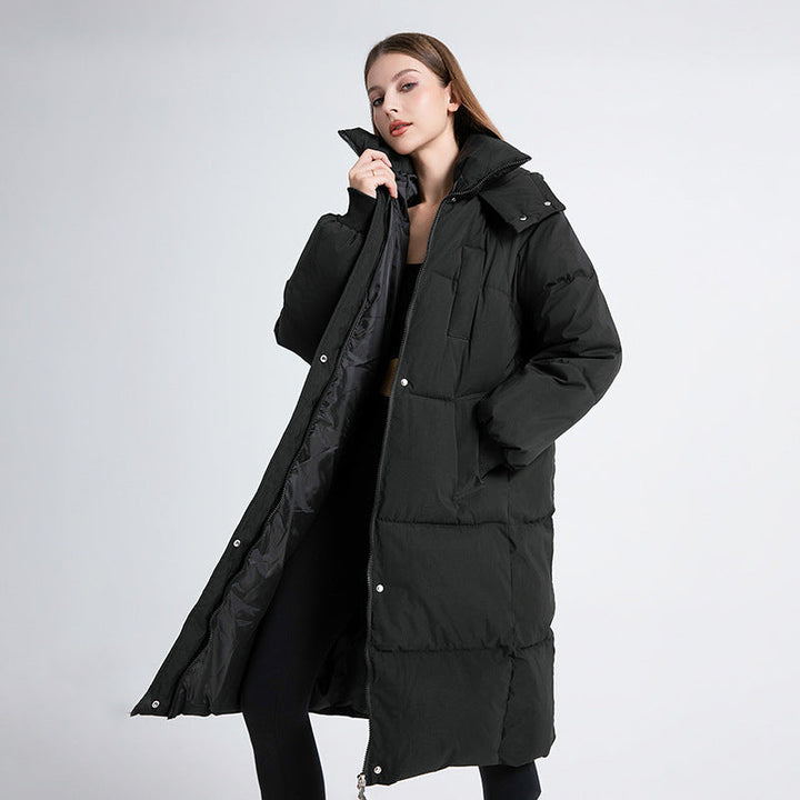 ROISIN | CLASSIC HOODED LONG PUFFER COAT