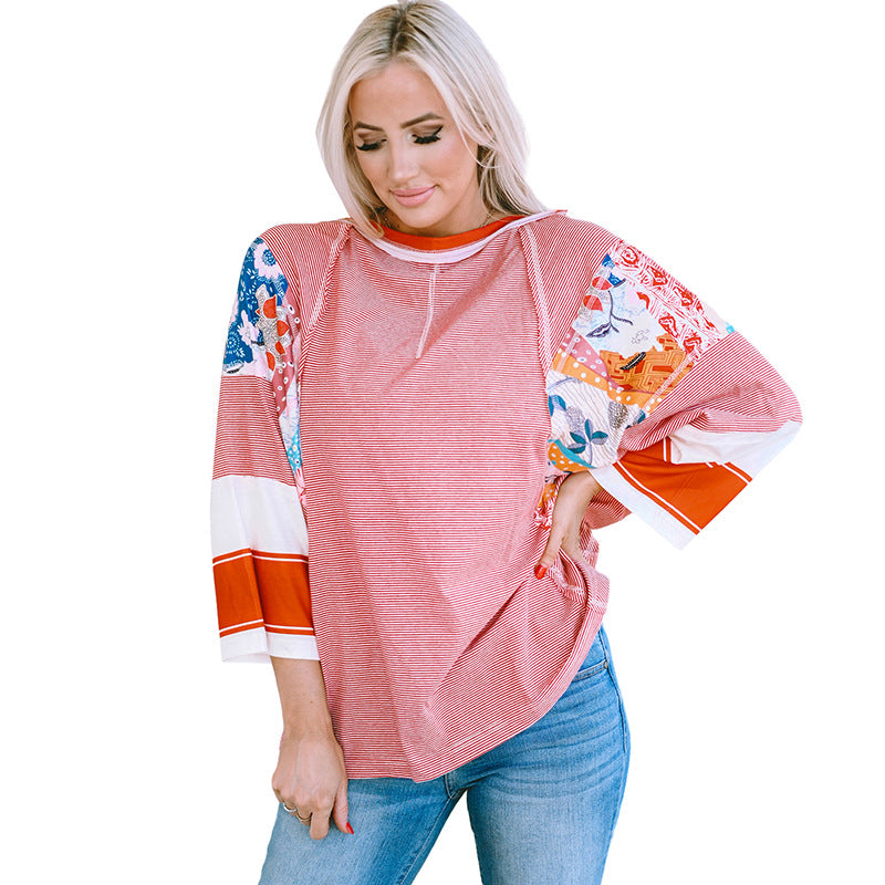 NESSA | LIGHTWEIGHT PATCHWORK BATWING TOP