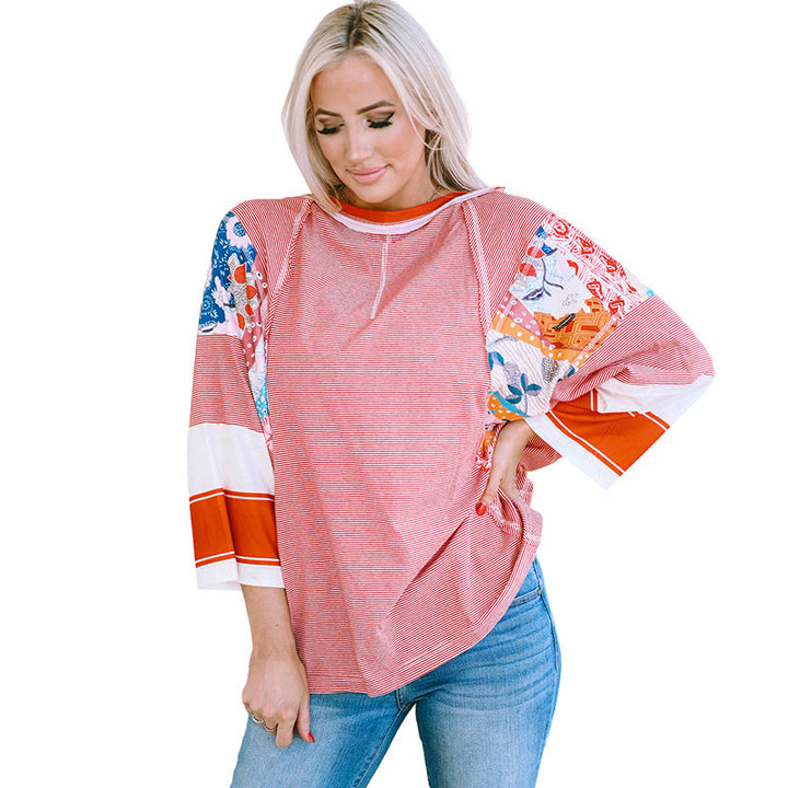 NESSA | LIGHTWEIGHT PATCHWORK BATWING TOP