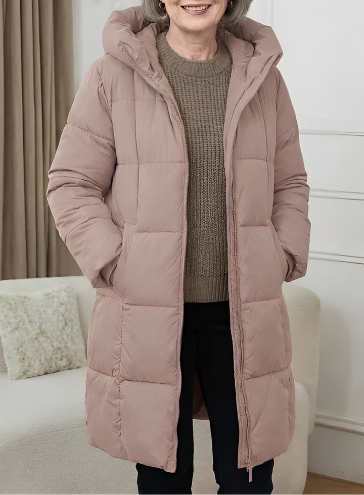 SAOIRSE | HOODED LONGLINE PUFFER COAT