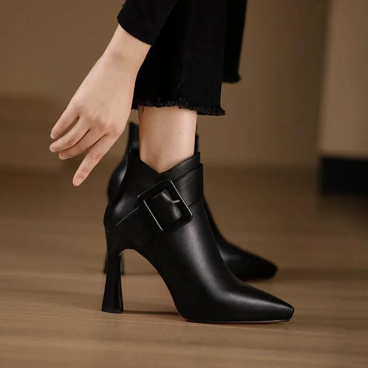 AOIBHIN | BUCKLE ANKLE BOOTS