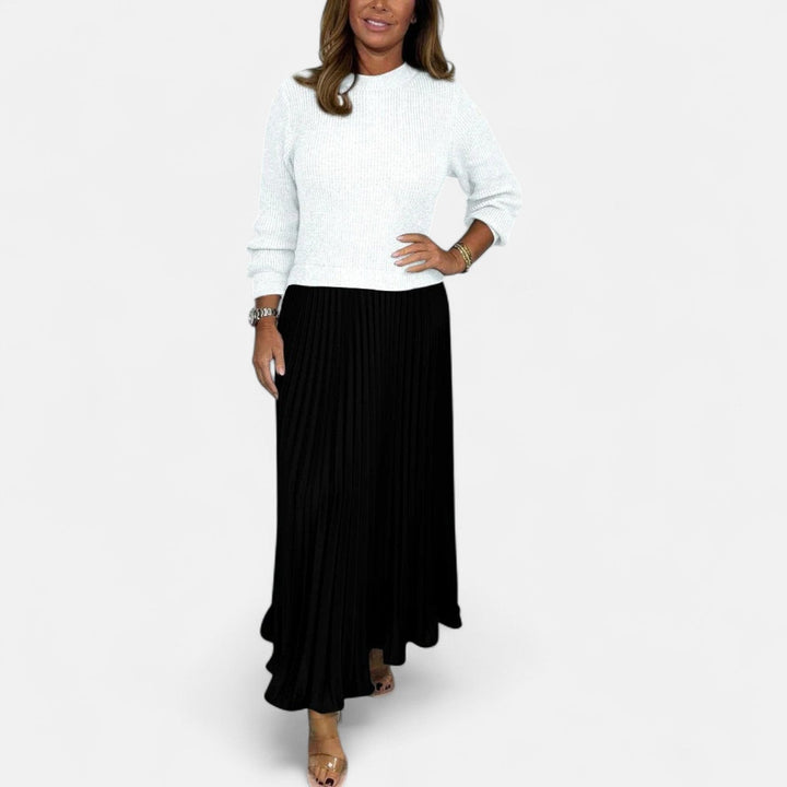 Aveline | Flowing Pleated Maxi Skirt
