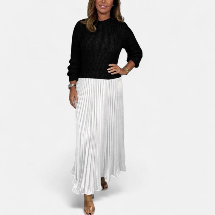 Aveline | Flowing Pleated Maxi Skirt