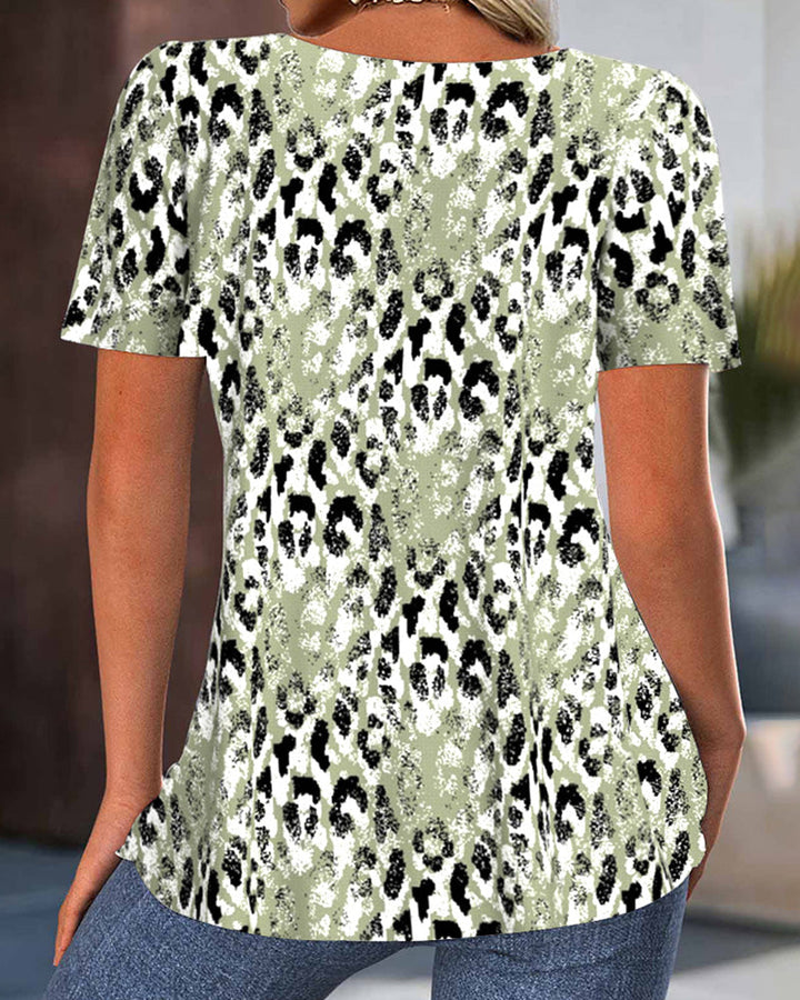 Vivi™ | Women’s Printed Round Neck Short Sleeve T-Shirt