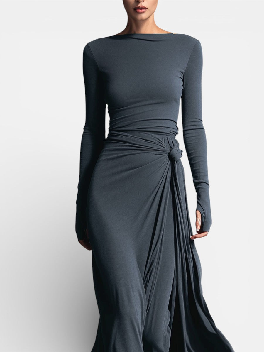 AISLING | MAXI DRESS WITH SIDE KNOT