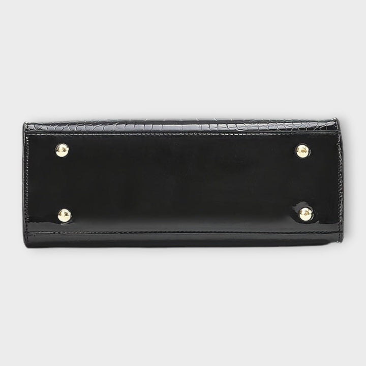 TARA | GLOSSY CROC-EFFECT HANDBAG