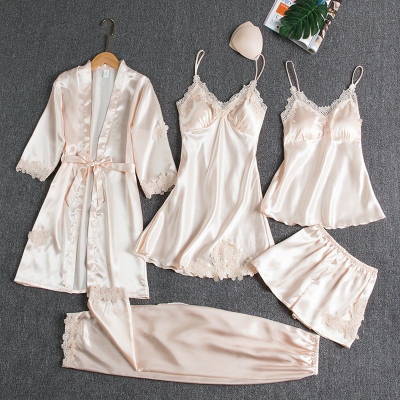 SALLY | ELEGANT FIVE PIECE NIGHT SET