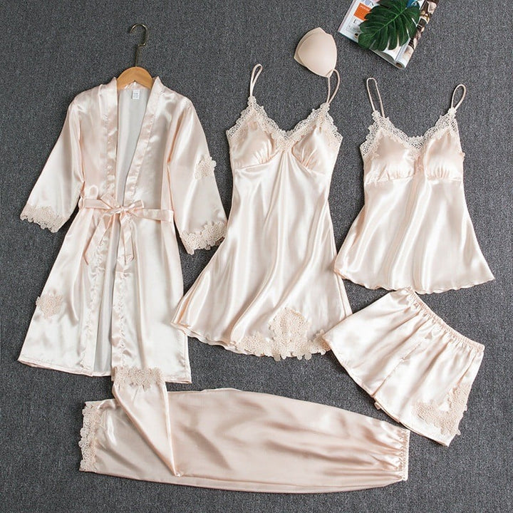 SALLY | ELEGANT FIVE PIECE NIGHT SET