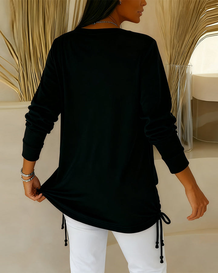 Dina™ | Women’s Contrast Sequin Top with Faux Two-Piece Look