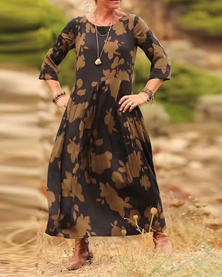 Faye™ | Women’s Dress with Retro Print