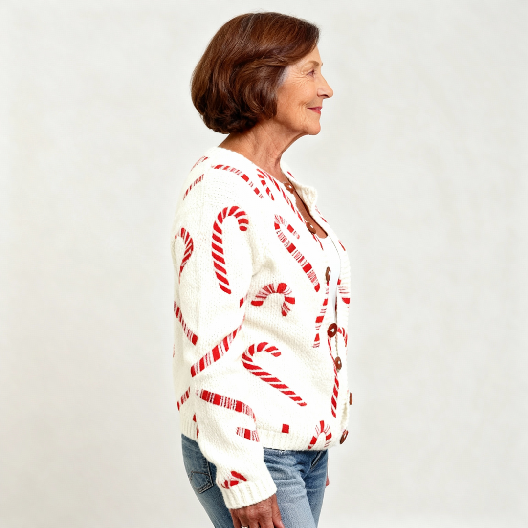 AISLINN | FESTIVE CANDY CARDIGAN