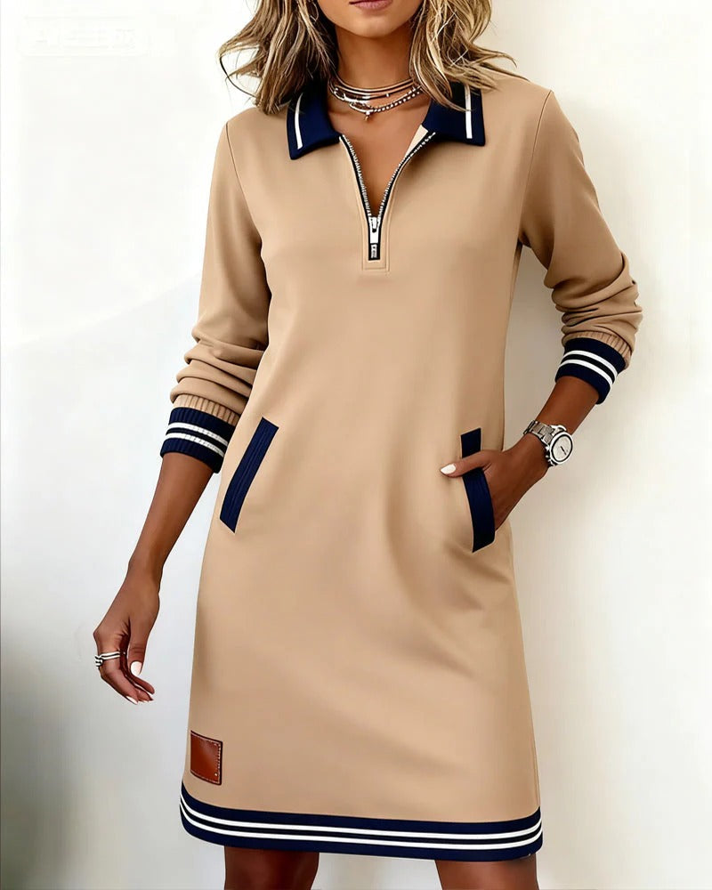 ORLA | CHIC LONG SLEEVE COTTON DRESS
