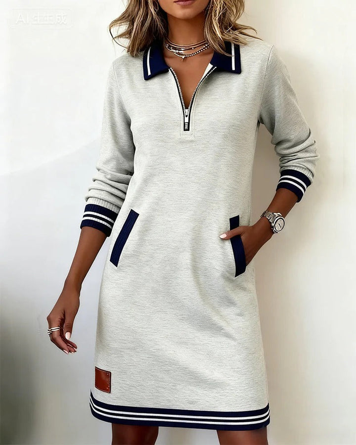ORLA | CHIC LONG SLEEVE COTTON DRESS