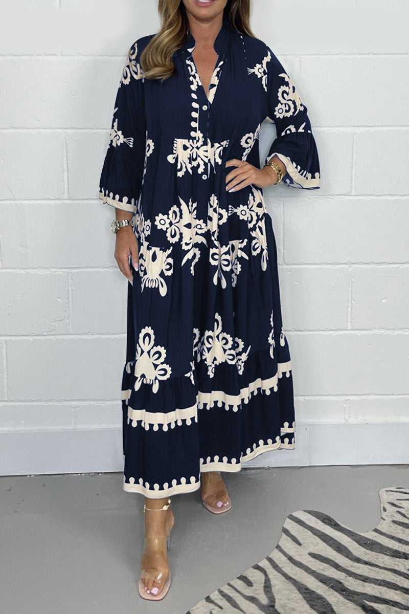 Aisling | Long Printed Maxi Dress