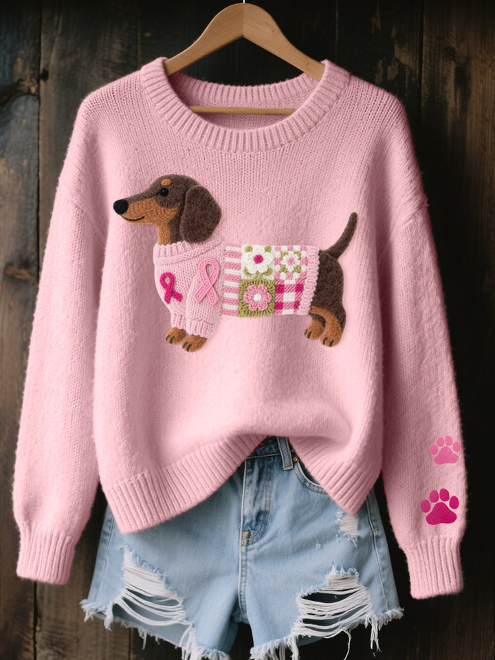 SAOIRSE | DACHSHUND MOTIF SWEATER