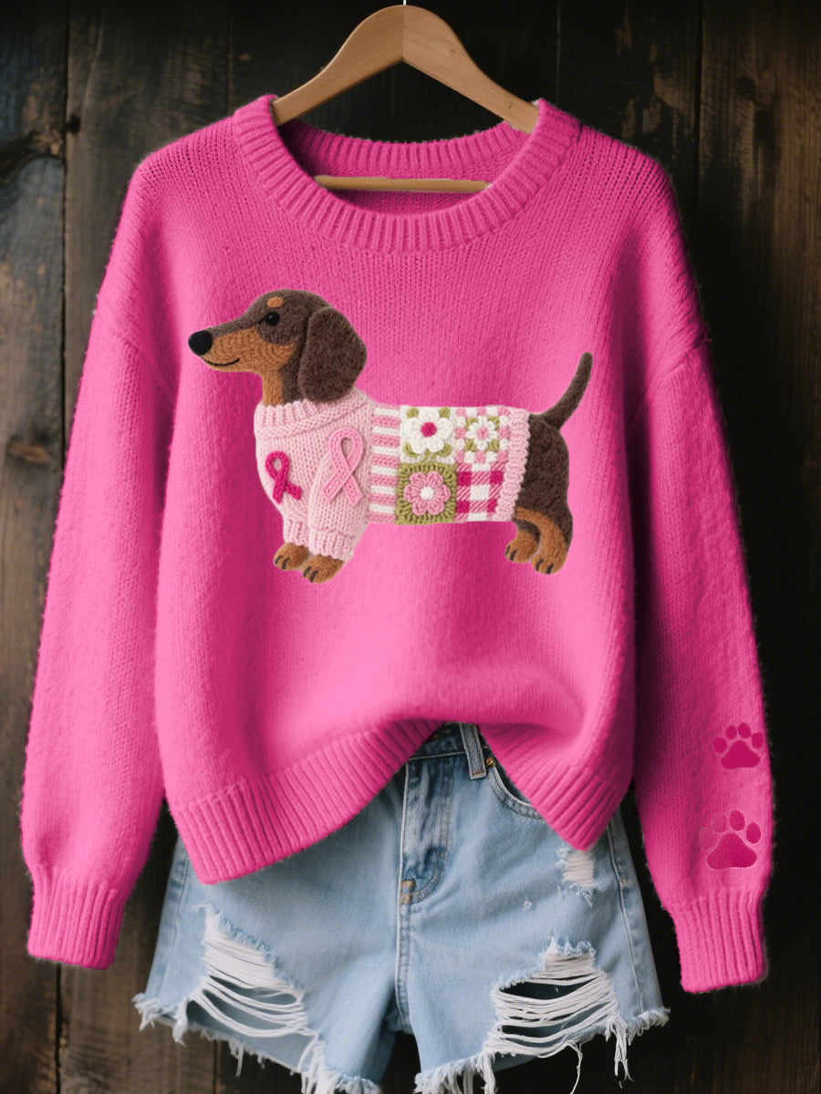 SAOIRSE | DACHSHUND MOTIF SWEATER