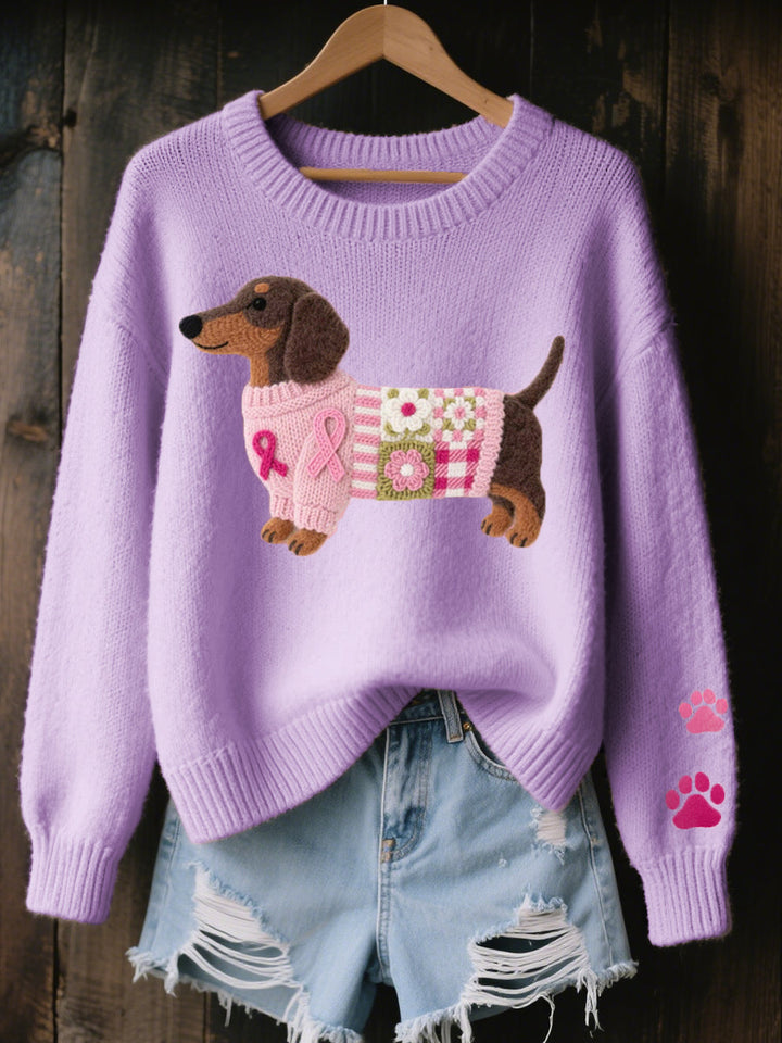 SAOIRSE | DACHSHUND MOTIF SWEATER